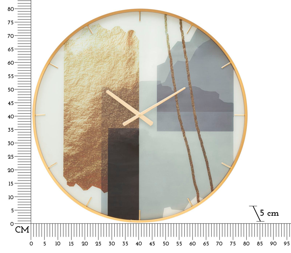OROLOGIO GLASS MOTIF CM Ø 80X5