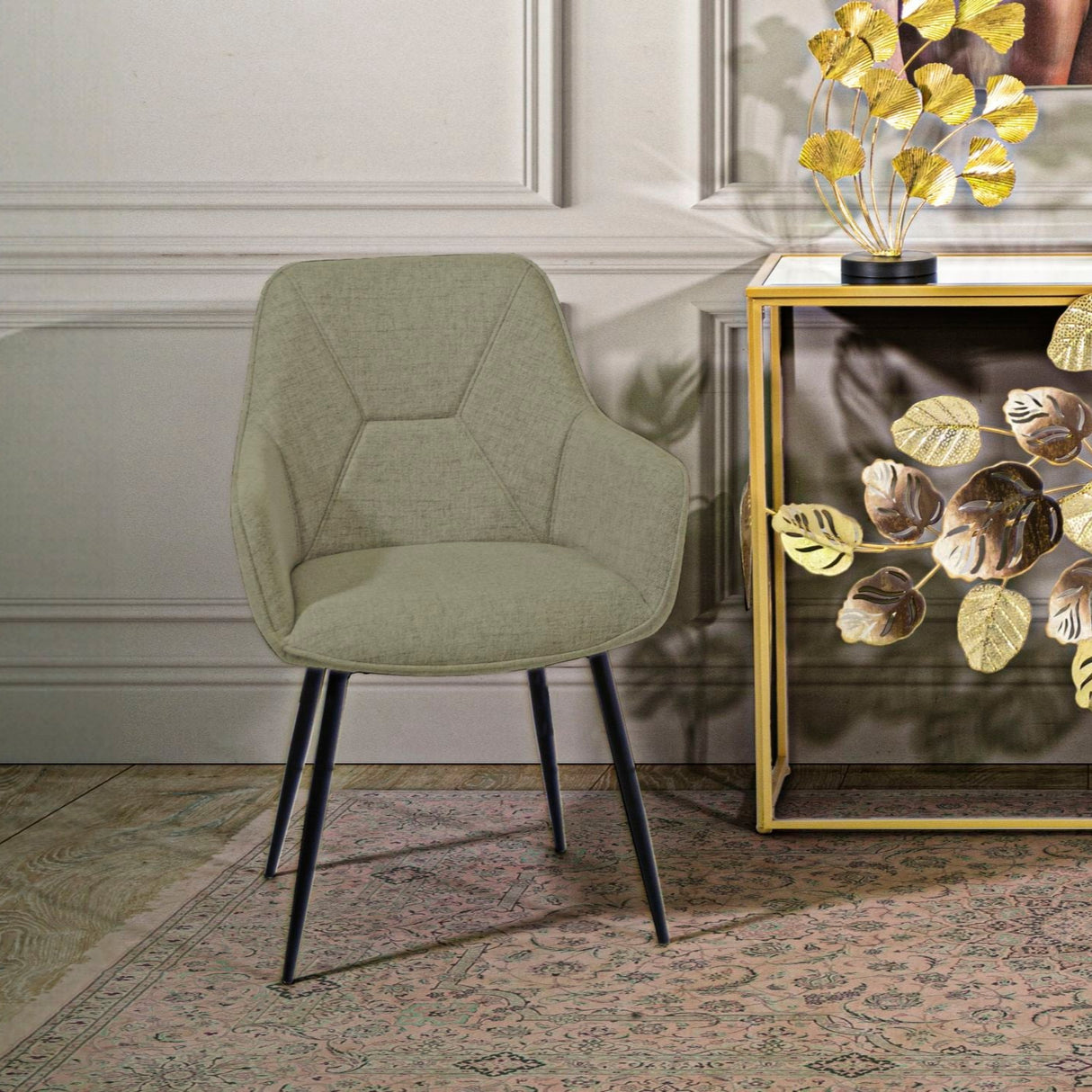 SEDIA VICENZA VERDE SET 2 PZ CM 58X63X85,5