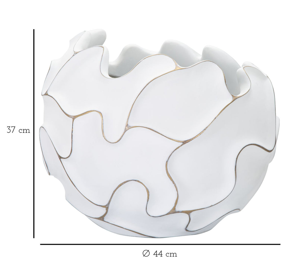 CACHEPOT RESINA LINES CM Ø 44X37