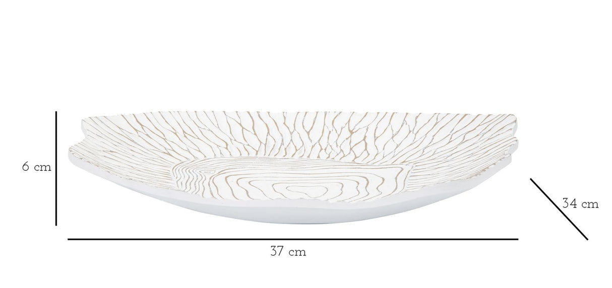 PIATTO S/TASCHE RESINA CM 37X34X6
