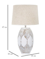 LAMPADA DA TAVOLO RESINA OVALE ATENE CM Ø 38X67