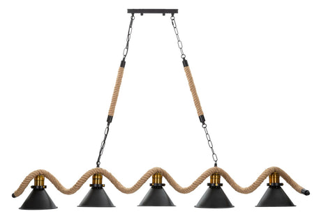 LAMPADARAIO CUP/ROPE 5 LUCI CM 130X20X80