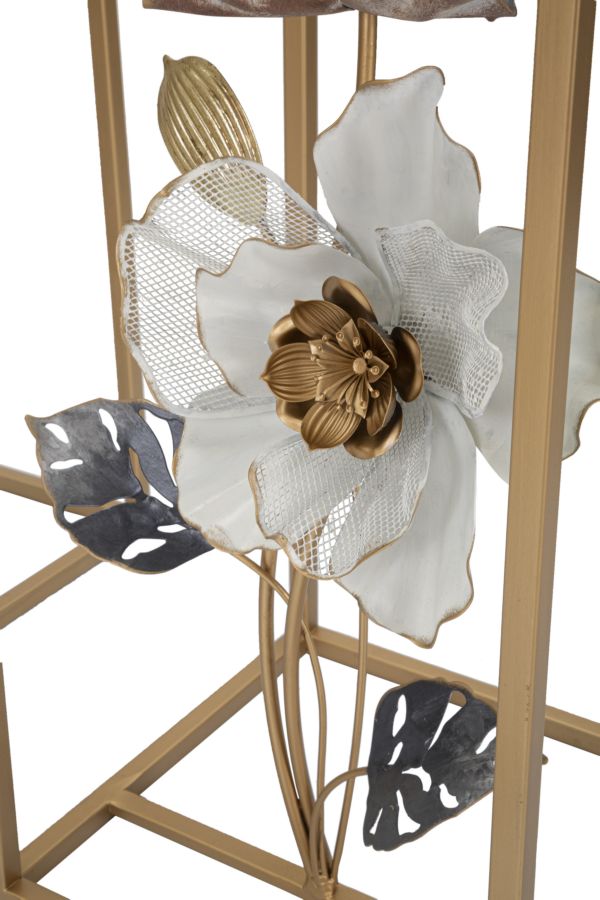TAVOLINETTI FLOWER COPPIA CM 36X36X70-30X30X60