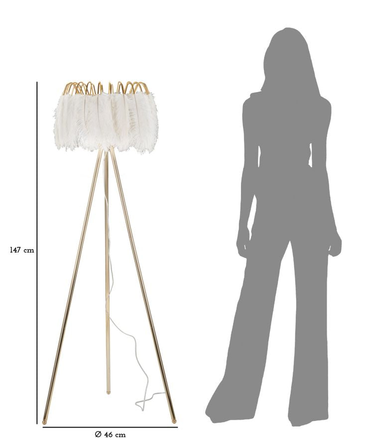 LAMPADA DA TERRA FEATHER STAND - FERRETTI