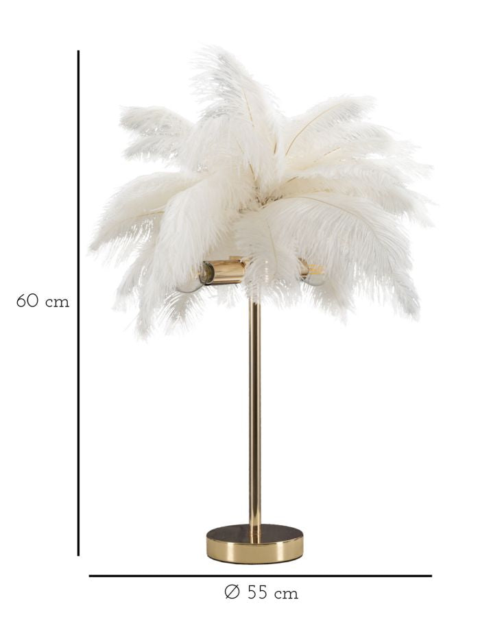 LAMPADA DA TAVOLO PALM BIANCA - FERRETTI