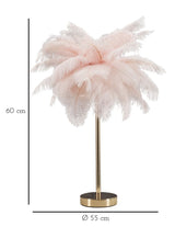 LAMPADA DA TAVOLO PALM ROSA CM Ø 40X55