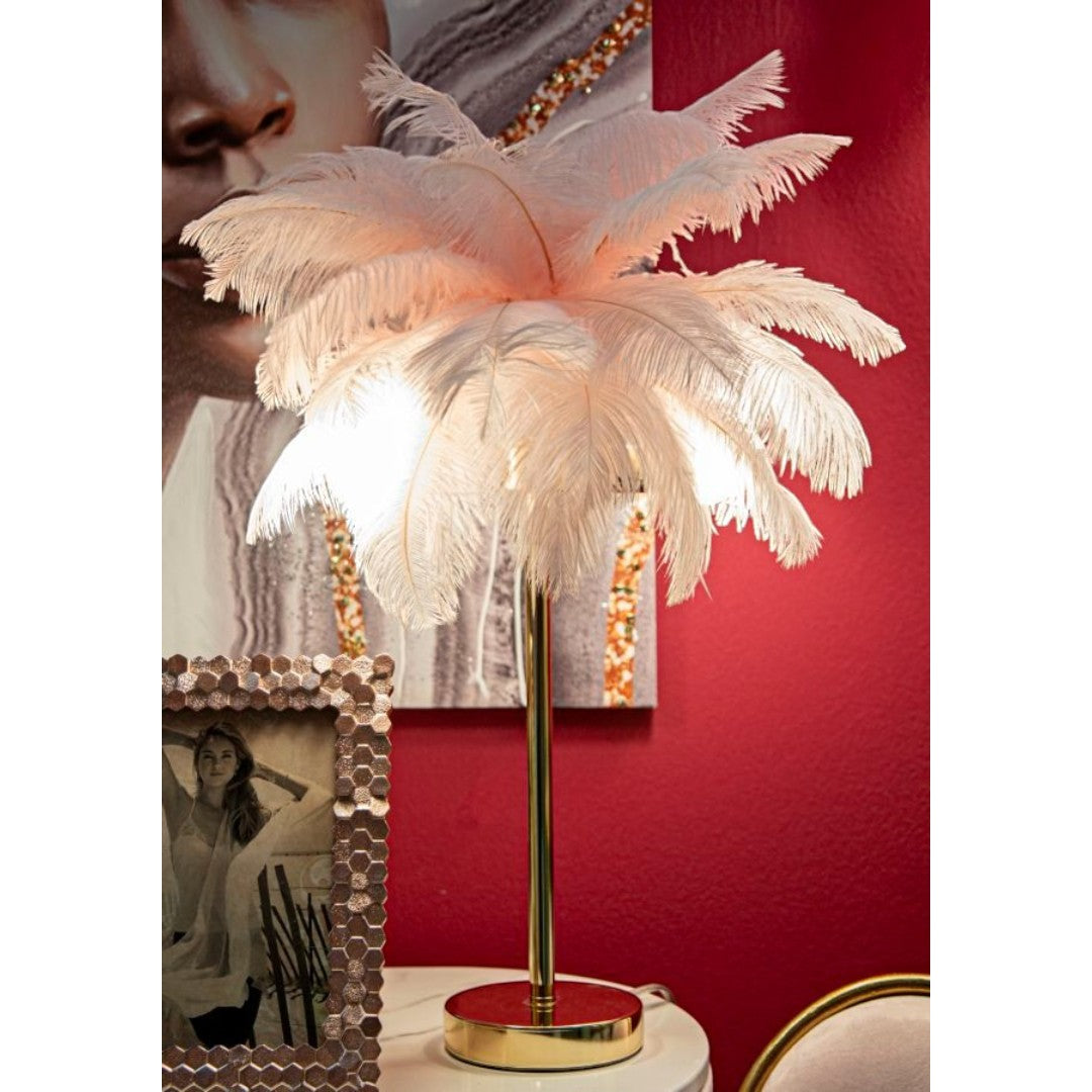LAMPADA DA TAVOLO PALM ROSA CM Ø 40X55