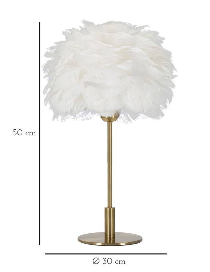 LAMPADA DA TAVOLO BALL FEATHER - FERRETTI
