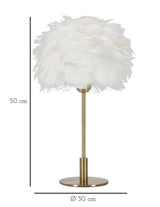 LAMPADA DA TAVOLO BALL FEATHER - FERRETTI