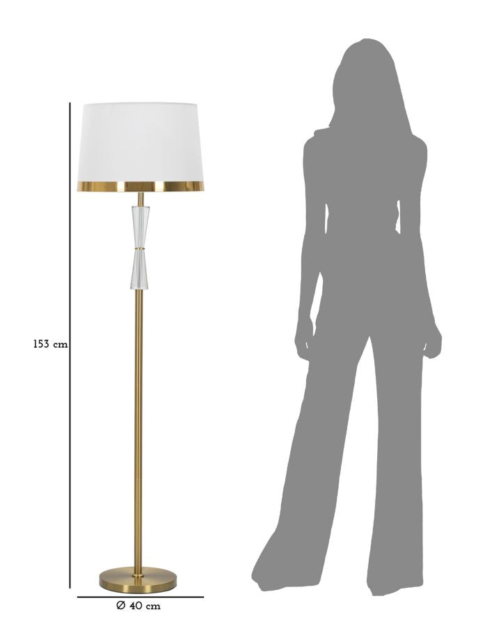 LAMPADA DA TERRA CRISTAL CM Ø 40X153