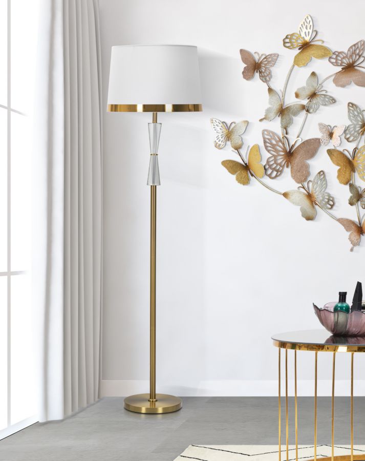 LAMPADA DA TERRA CRISTAL CM Ø 40X153