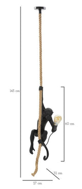LAMPADARIO MONKEY NERO - FERRETTI