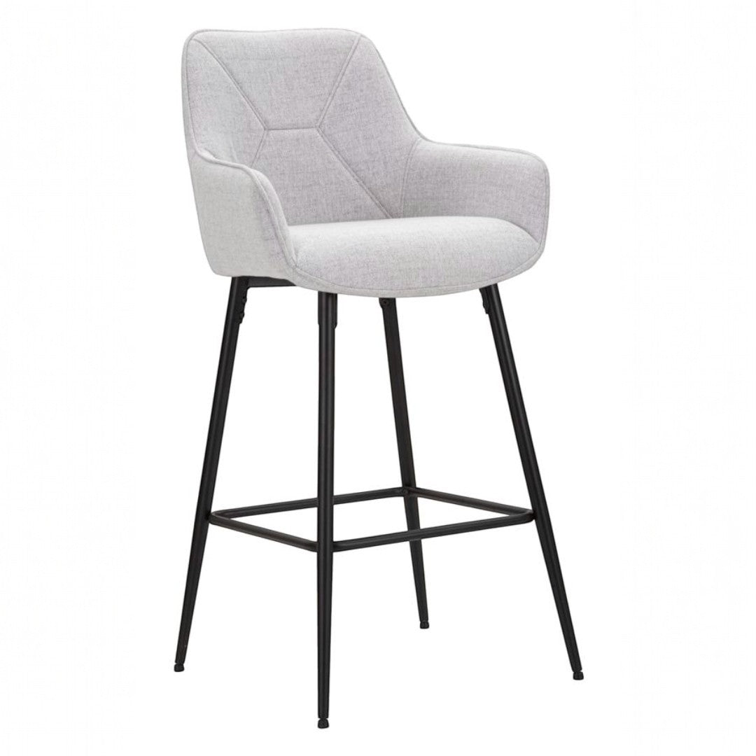 SGABELLO BAR GRIGIO SET 2 PZ CM 55X55X109