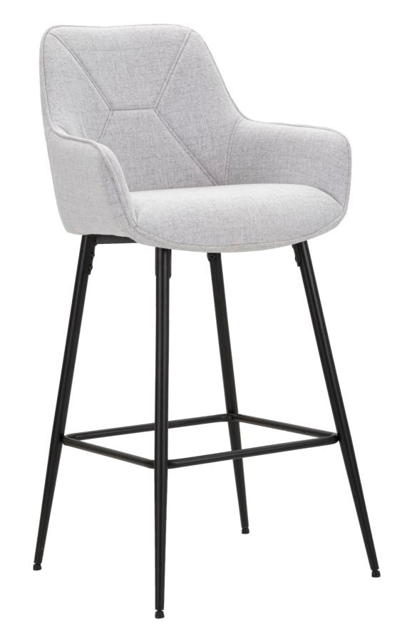 SGABELLO BAR GRIGIO SET 2 PZ CM 55X55X109