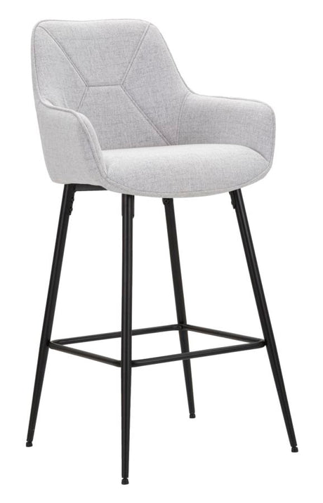 SGABELLO BAR GRIGIO SET 2 PZ CM 55X55X109