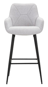 SGABELLO BAR GRIGIO SET 2 PZ CM 55X55X109
