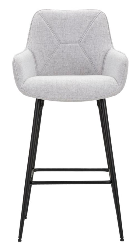 SGABELLO BAR GRIGIO SET 2 PZ CM 55X55X109