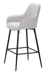 SGABELLO BAR GRIGIO SET 2 PZ CM 55X55X109