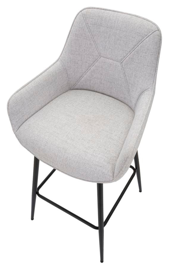 SGABELLO BAR GRIGIO SET 2 PZ CM 55X55X109