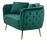 DIVANETTO BUCAREST VERDE CM 127X74X73