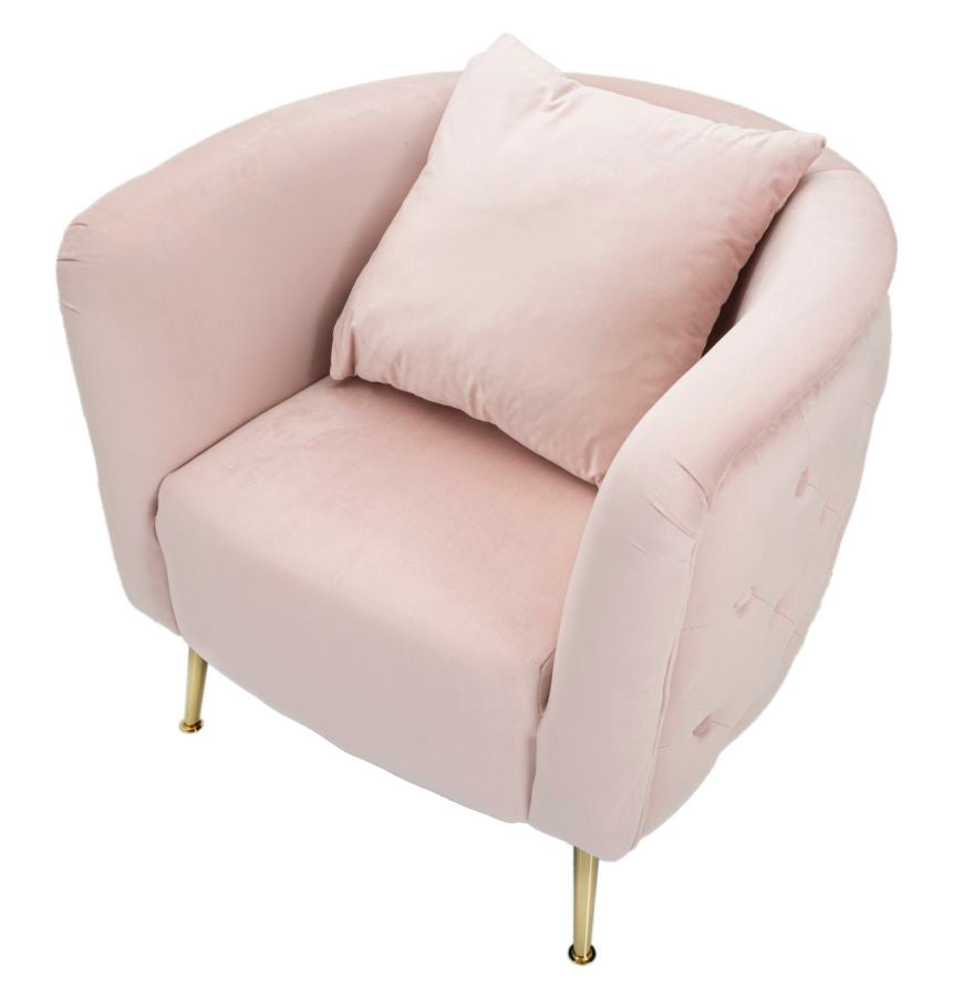 POLTRONA BUCAREST ROSA CM 76X74X73