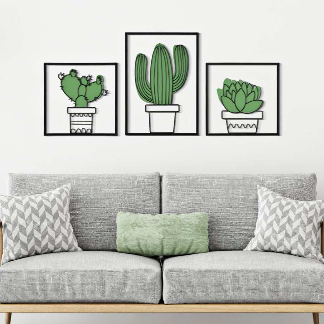 PANNELLO DA MURO CACTUS SET 3PZ - FERRETTI