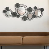 PANNELLO/SPECCHIO DARK ROUND CM 117X5,5X49