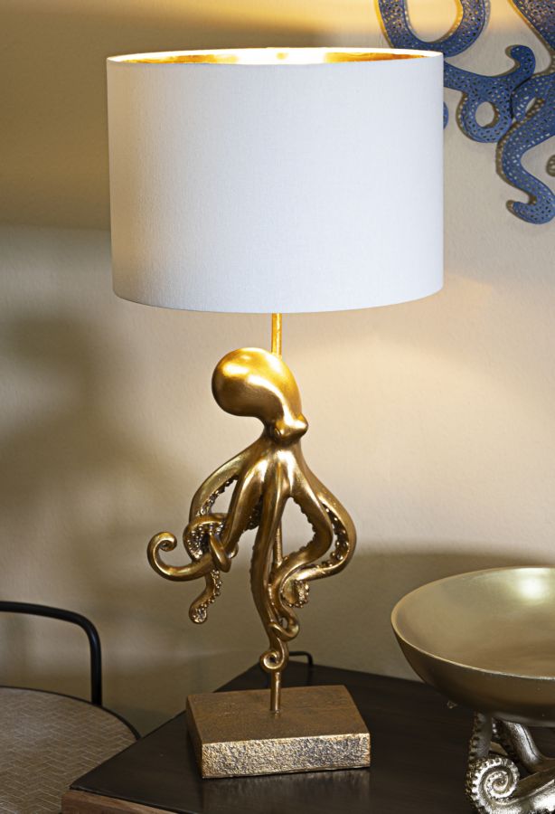 LAMPADA DA TAVOLO OCTOPUS GOLD CM Ø 30,5X64,5