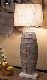 LAMPADA DA TAVOLO RESINA ECLIPS TOWER CM Ø 38X90