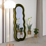 SPECCHIO DA MURO  MIKI VELLUTO VERDE CM 60X4X160