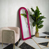 SPECCHIO DA MURO CLOE VELLUTO FUXIA CM 60X4X160