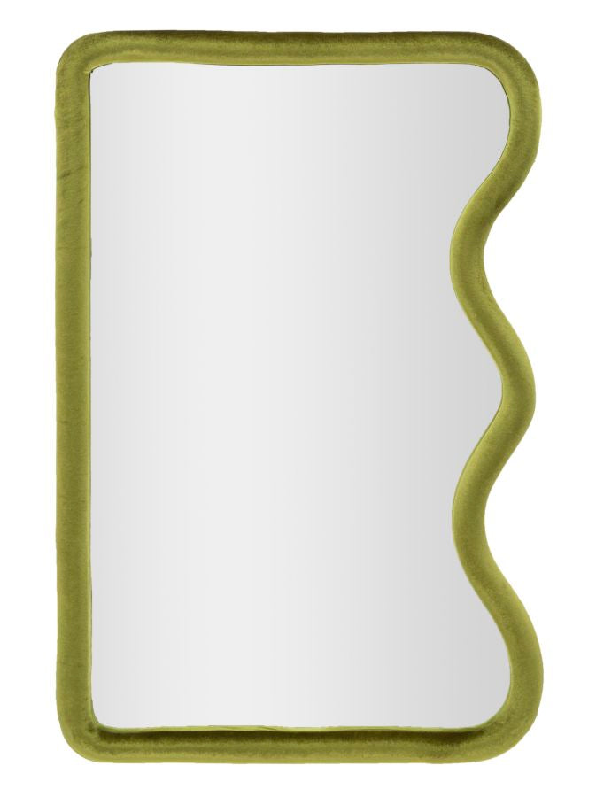 SPECCHIO DA MURO TOD VELLUTO VERDE CM 60X4X90