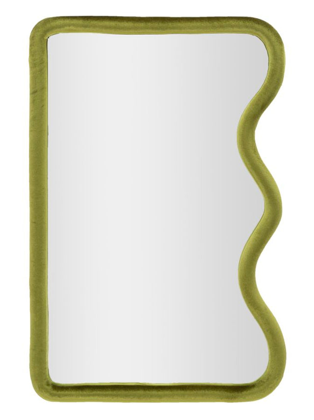 SPECCHIO DA MURO TOD VELLUTO VERDE CM 60X4X90
