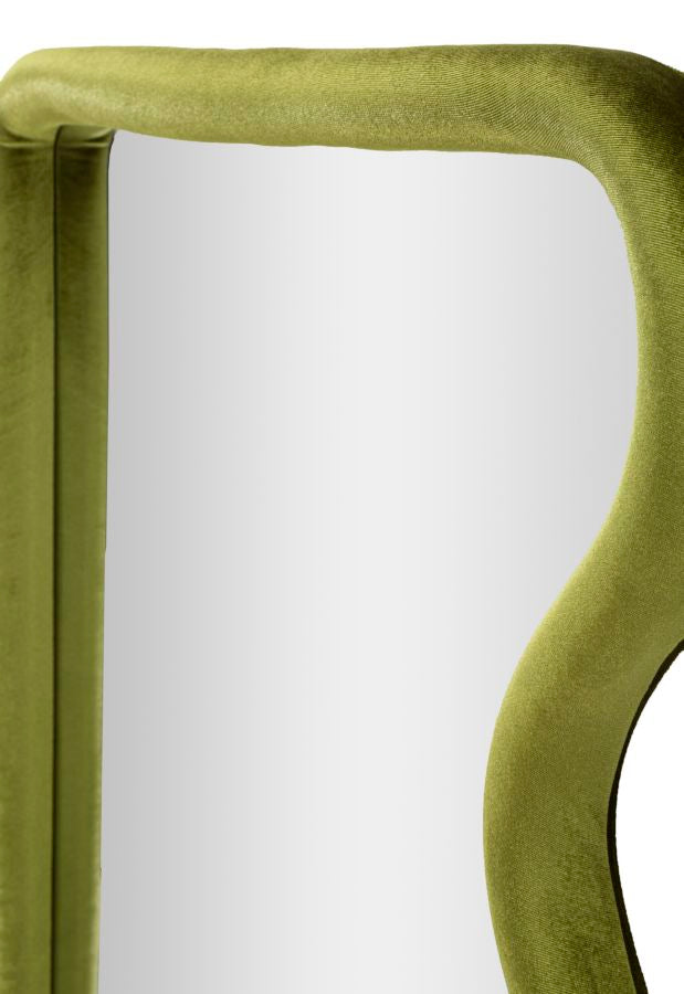 SPECCHIO DA MURO TOD VELLUTO VERDE CM 60X4X90
