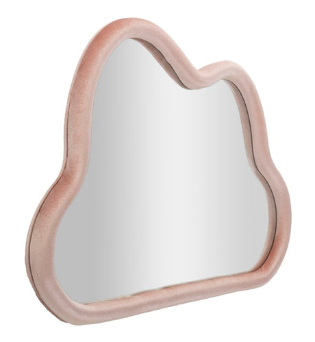 SPECCHIO DA MURO CLOUD VELLUTO ROSA CM 90X4X60