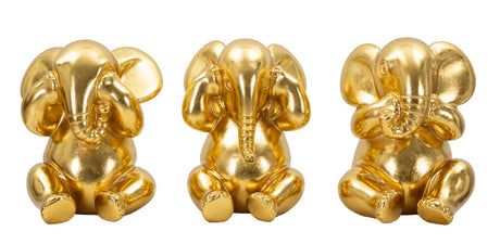 ELEFANTE NON VEDO/NON SENTO/ NON PARLO SET 3 PZ CM Ø 15