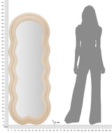 SPECCHIO DA MURO MIKI VELLUTO CREMA CM 60X4X160