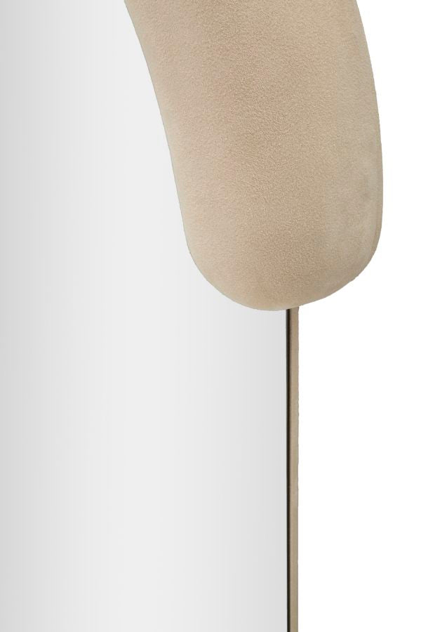 SPECCHIO DA MURO CHANTAL VELLUTO CREMA CM 60X7X160