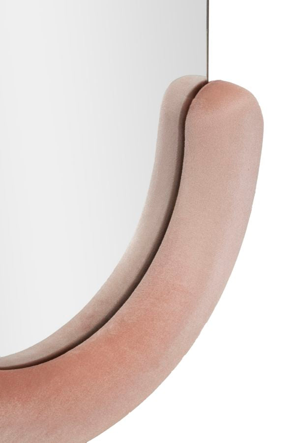SPECCHIO DA MURO CHANTAL VELLUTO ROSA CM 60X7X160