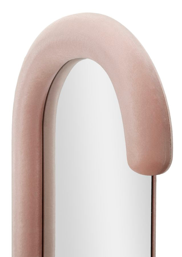 SPECCHIO DA MURO CHANTAL VELLUTO ROSA CM 60X7X160