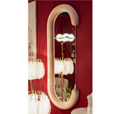 SPECCHIO DA MURO CHANTAL VELLUTO ROSA CM 60X7X160