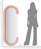 SPECCHIO DA MURO CHANTAL VELLUTO ROSA CM 60X7X160