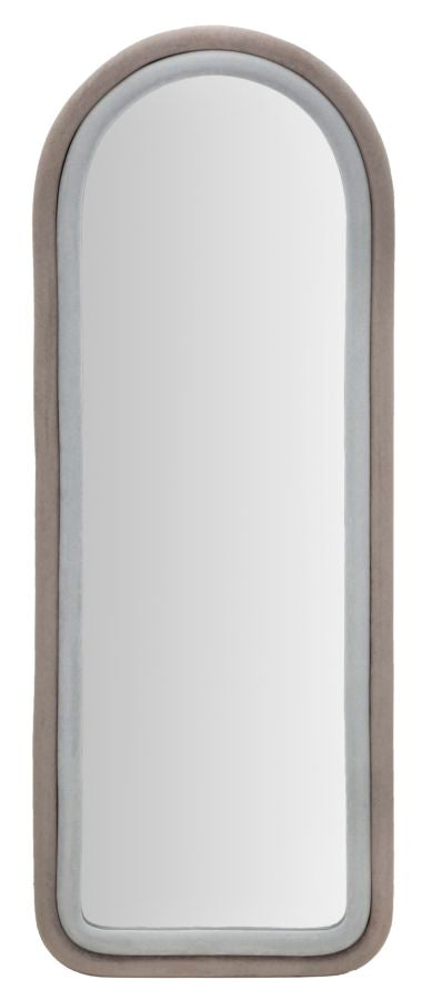 SPECCHIO DA MURO CLOE VELLUTO GRIGIO CM 60X4X160