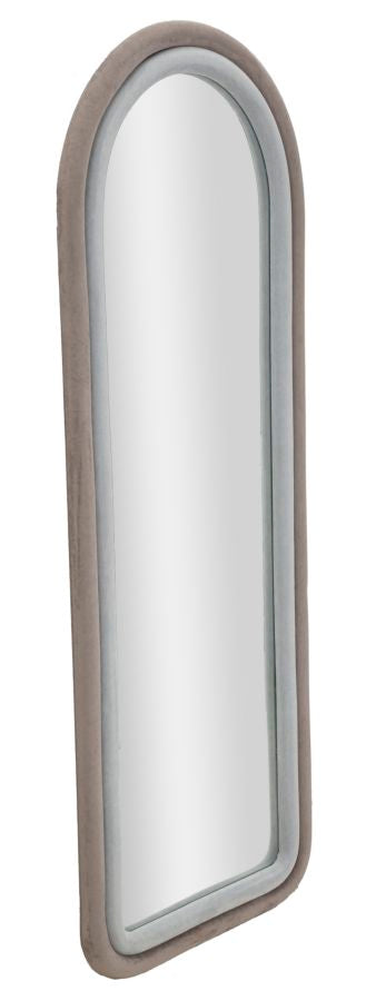 SPECCHIO DA MURO CLOE VELLUTO GRIGIO CM 60X4X160