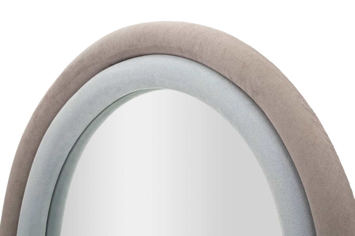 SPECCHIO DA MURO CLOE VELLUTO GRIGIO CM 60X4X160