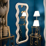 SPECCHIO DA MURO EMILY VELLUTO CREMA CM 60X6X160