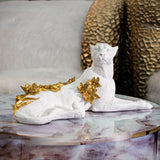 LEOPARDO WHITE/GOLD CM 53X21,5X24