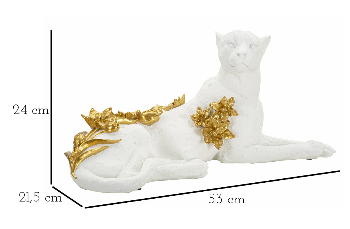 LEOPARDO WHITE/GOLD CM 53X21,5X24