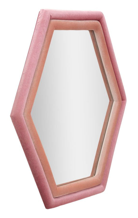 SPECCHIO DA MURO TONY VELLUTO ROSA/MIX CM 75X4X80