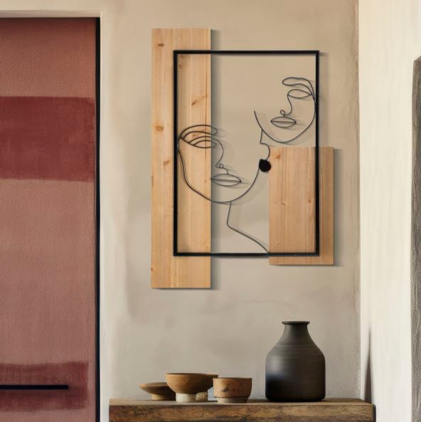 PANNELLO DA MURO FACES FERRO E WOOD CM 63X2X90